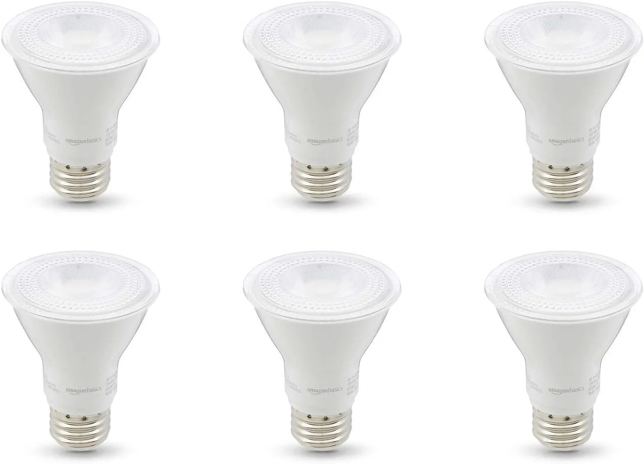 6-Pack Amazon Basics 50W Equivalent PAR20 Dimmable Daylight LED Light Bulbs $5.85 + Free Shipping w/ Prime or $25+
