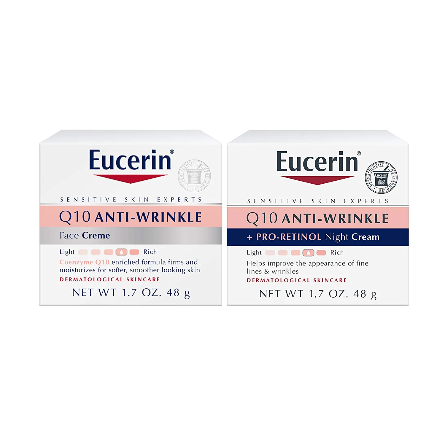 2-Pack 1.7-oz Eucerin Q10 Anti Wrinkle Face Cream Bundle w/ Day Cream and Night Cream $11.45 w/ S&S + Free Shipping w/ Prime or $25+