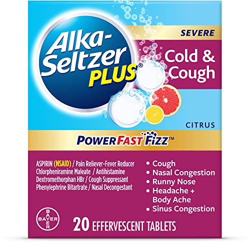 20-Count Alka-Seltzer Plus Severe Non-Drowsy Cold & Cough Effervescent Tablets $4.79 w/ S&S & More + Free S&H w/ Prime or $25+