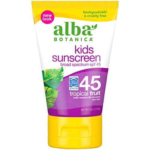 4-Oz Alba Botanica Kids Sunscreen SPF45 (Tropical Fruit) $2.90 w/ S&S + Free S&H w/ Prime or $25+