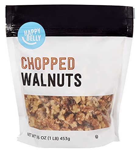 16-Oz Amazon Brand Happy Belly Chopped Walnuts $5 + Free Shipping w/ Prime or $25+