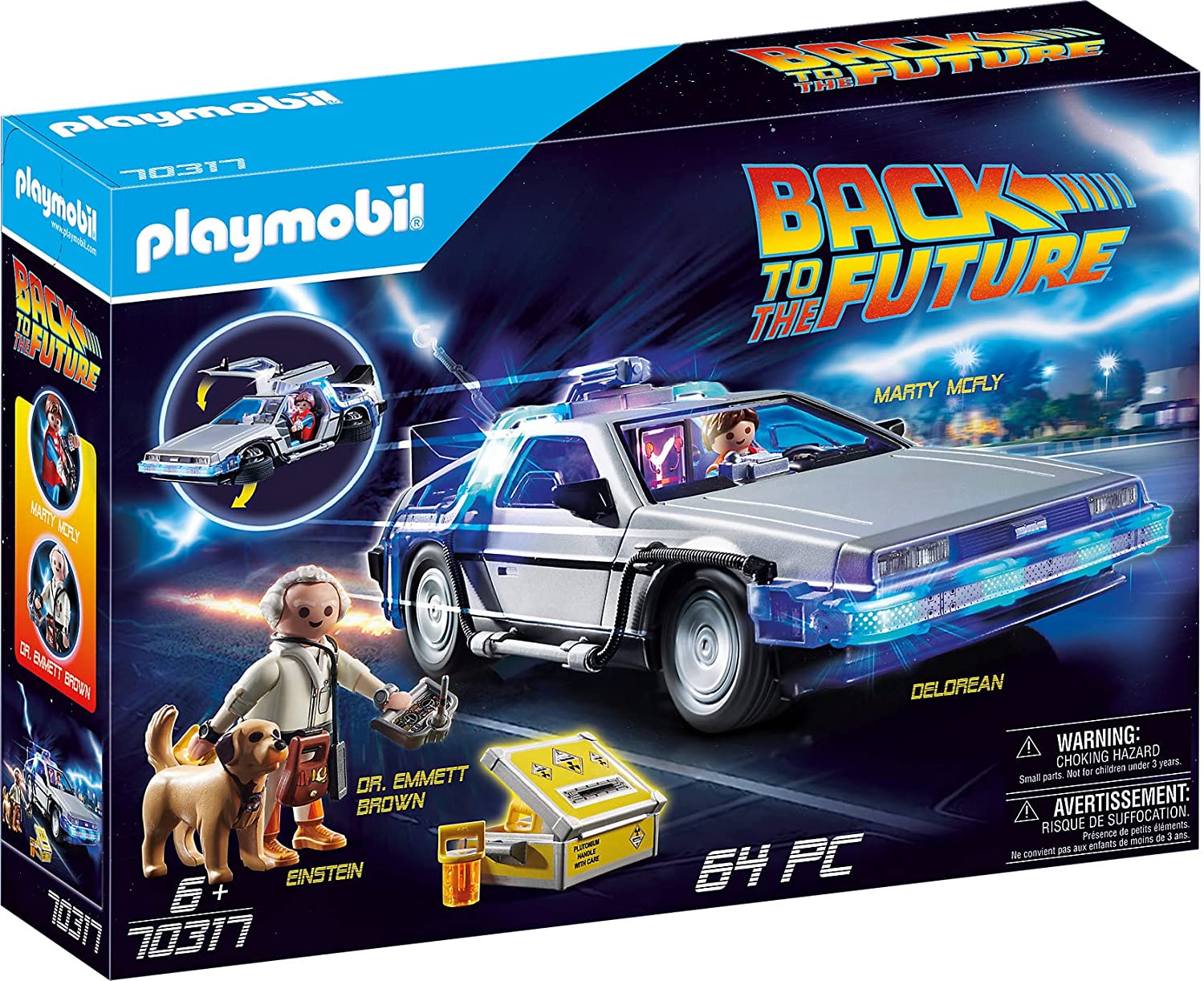64-Piece PLAYMOBIL Back to The Future DeLorean Playset w/ Working Lights $27 + Free Shipping