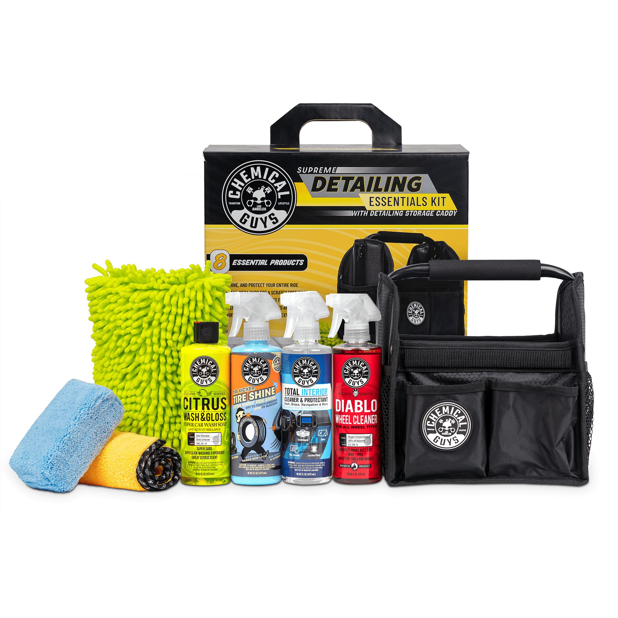 8-Piece Chemical Guys Supreme Detailing Essentials Kit with Detailing Storage Caddy $29 & More + Free S&H w/ Walmart+ or $35+