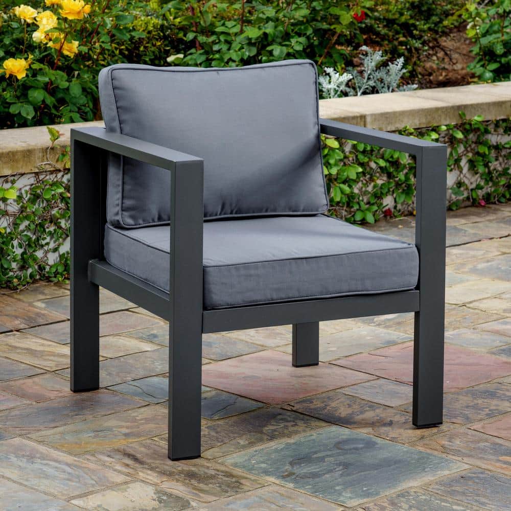 2-Pack Home Decorators Collection Stationary Aluminum Outdoor Lounge Chair w/ Charcoal Cushion $278 + Free Shipping