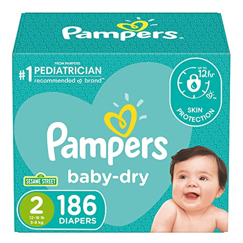 186-Count Pampers Baby Dry Diapers (Size 2) $31.80 w/ S&S + Free Shipping