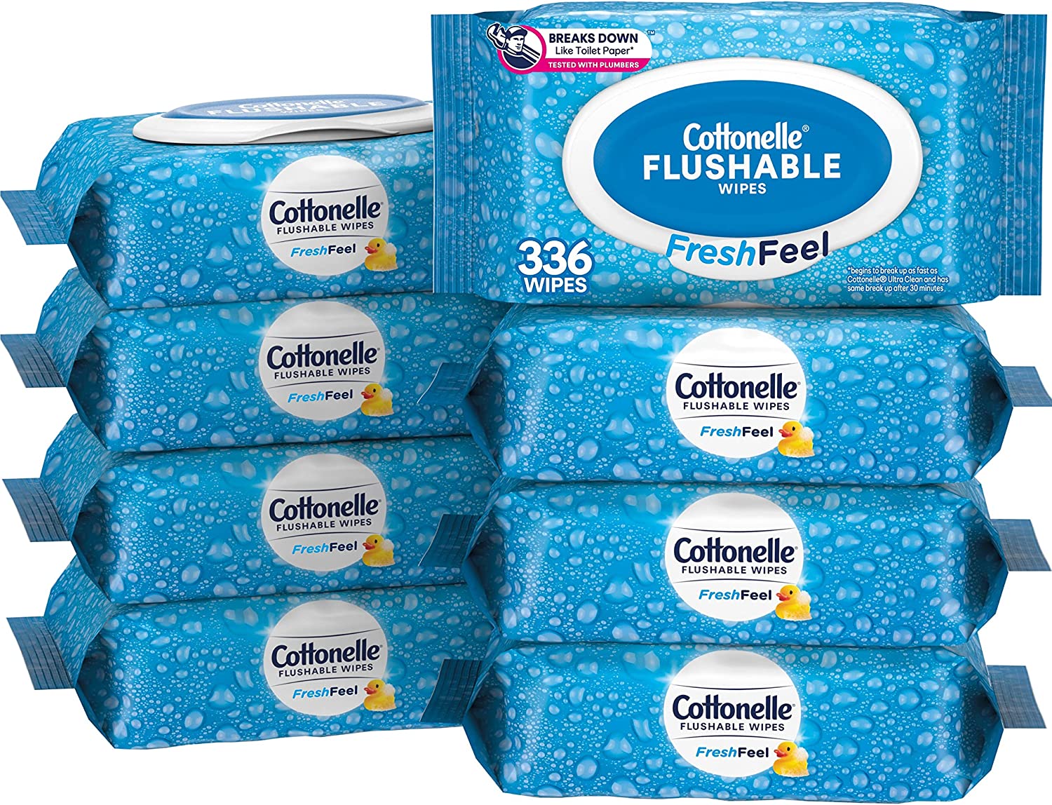 8-Pack 42-Count Cottonelle Freshfeel Flushable Wet Wipes $11.20 w/ S&S + Free Shipping w/ Prime or on orders over $25