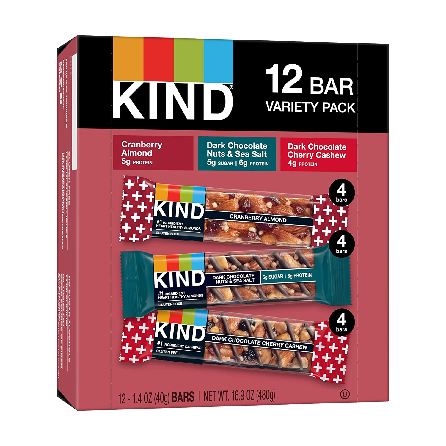 12-Count 1.4-Oz KIND Nut Bars Favorites (3 Flavor Variety Pack) $10.20 w/ S&S + Free S&H w/ Prime or $25+