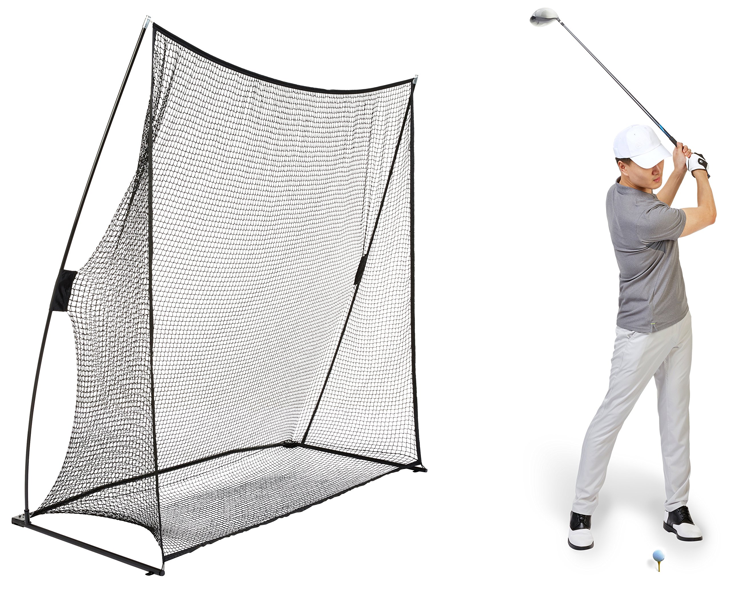 AmazonBasics Portable Driving Practice Golf Net (7' x 7') 44.57 + Free