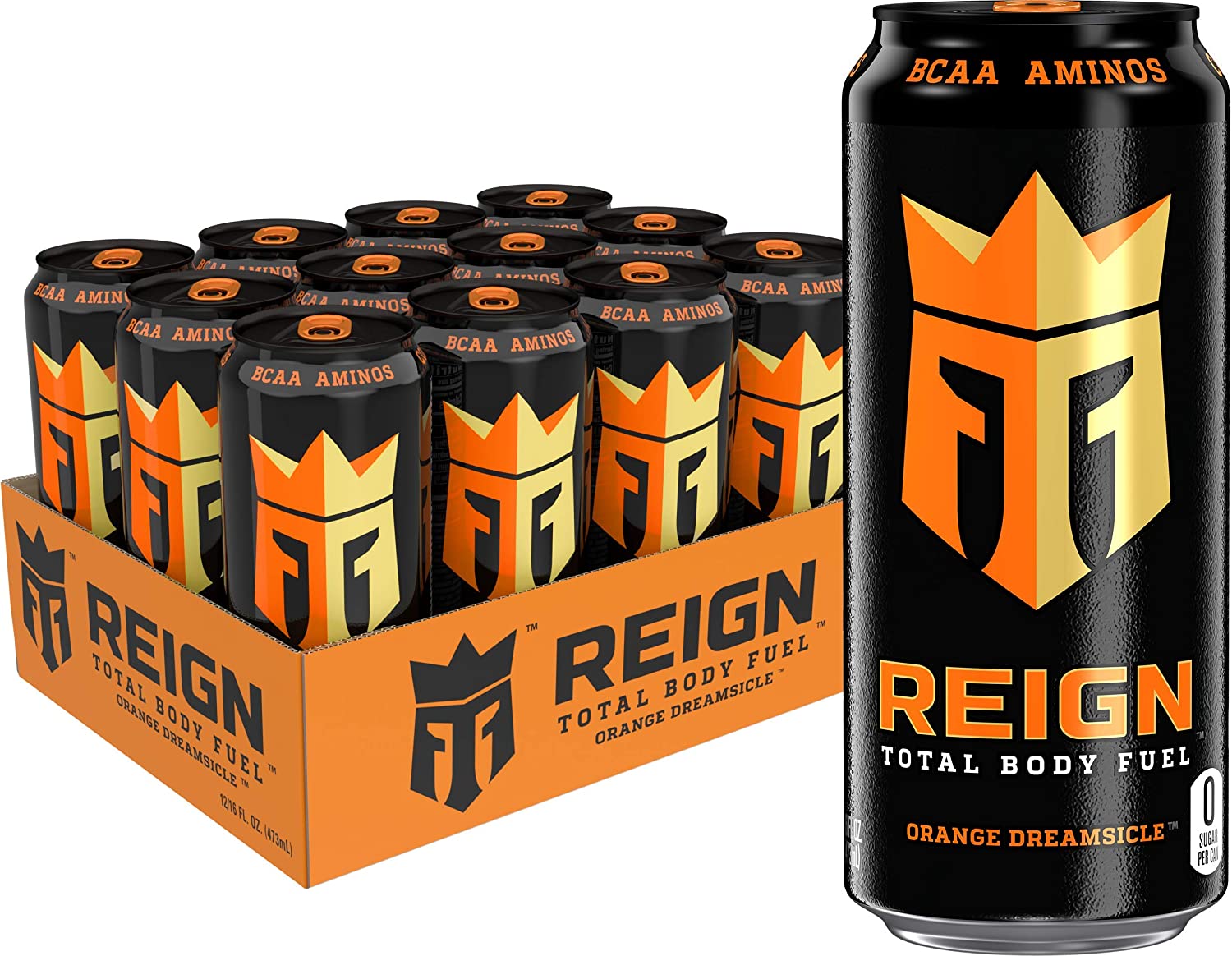 12-Pack 16-Oz Reign Total Body Fuel Performance Drink (Orange Dreamsicle) $15.30  w/ S&S + Free Shipping w/ Prime or $25+