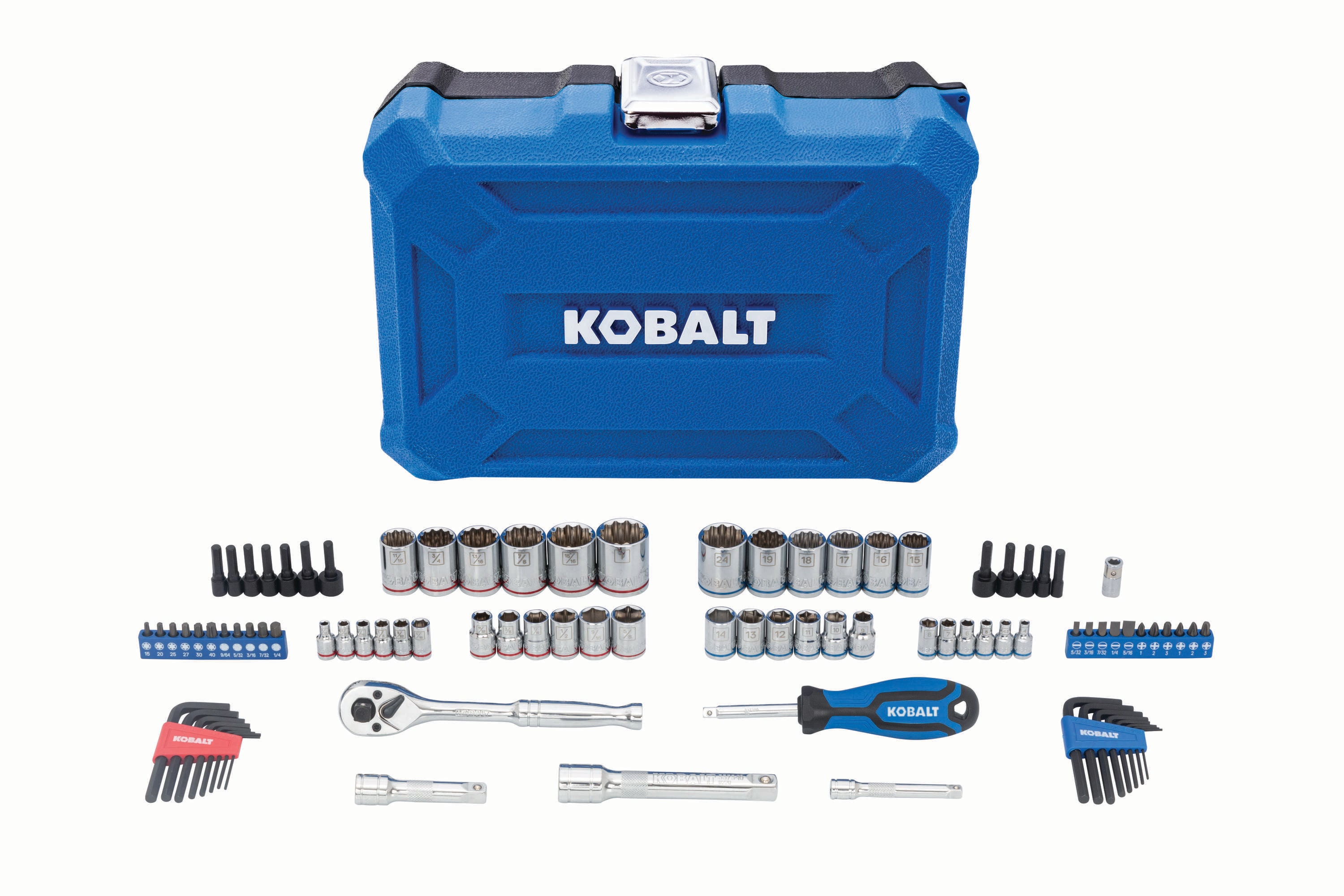92-Piece Kobalt Standard (SAE) & Metric Mechanics Tool Set $30 & More at Lowe's + Free Store Pickup
