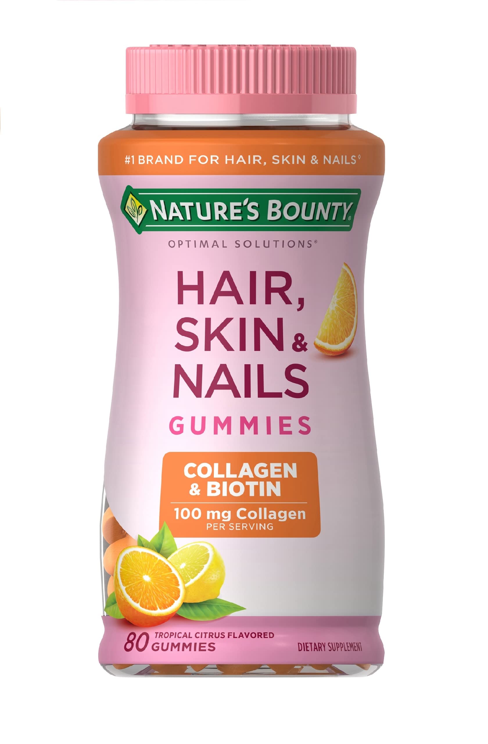 80-Count Nature's Bounty Hair, Skin & Nails with Biotin and Collagen (2500 mcg) 2 for $7.40 w/ S&S + Free S&H w/ Prime or $25+