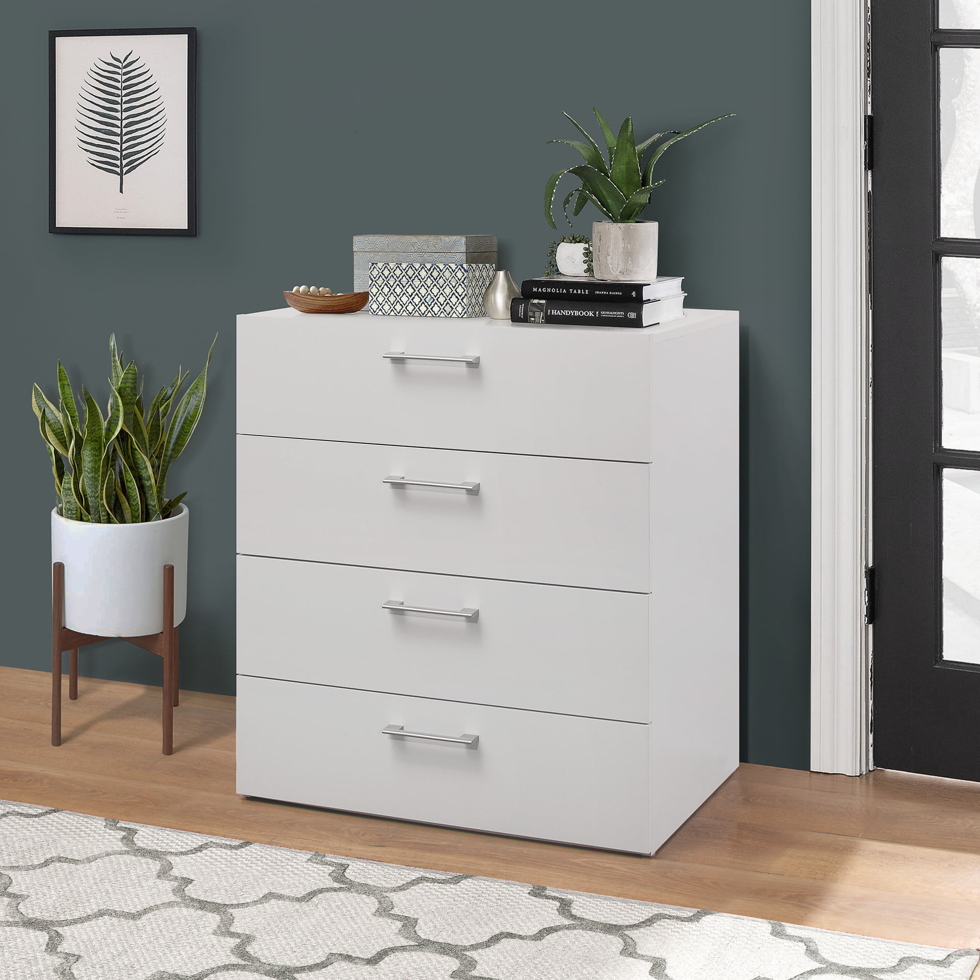Hillsdale Living Essentials Lundy 4-Drawer Dresser (White) $78 + Free Shipping