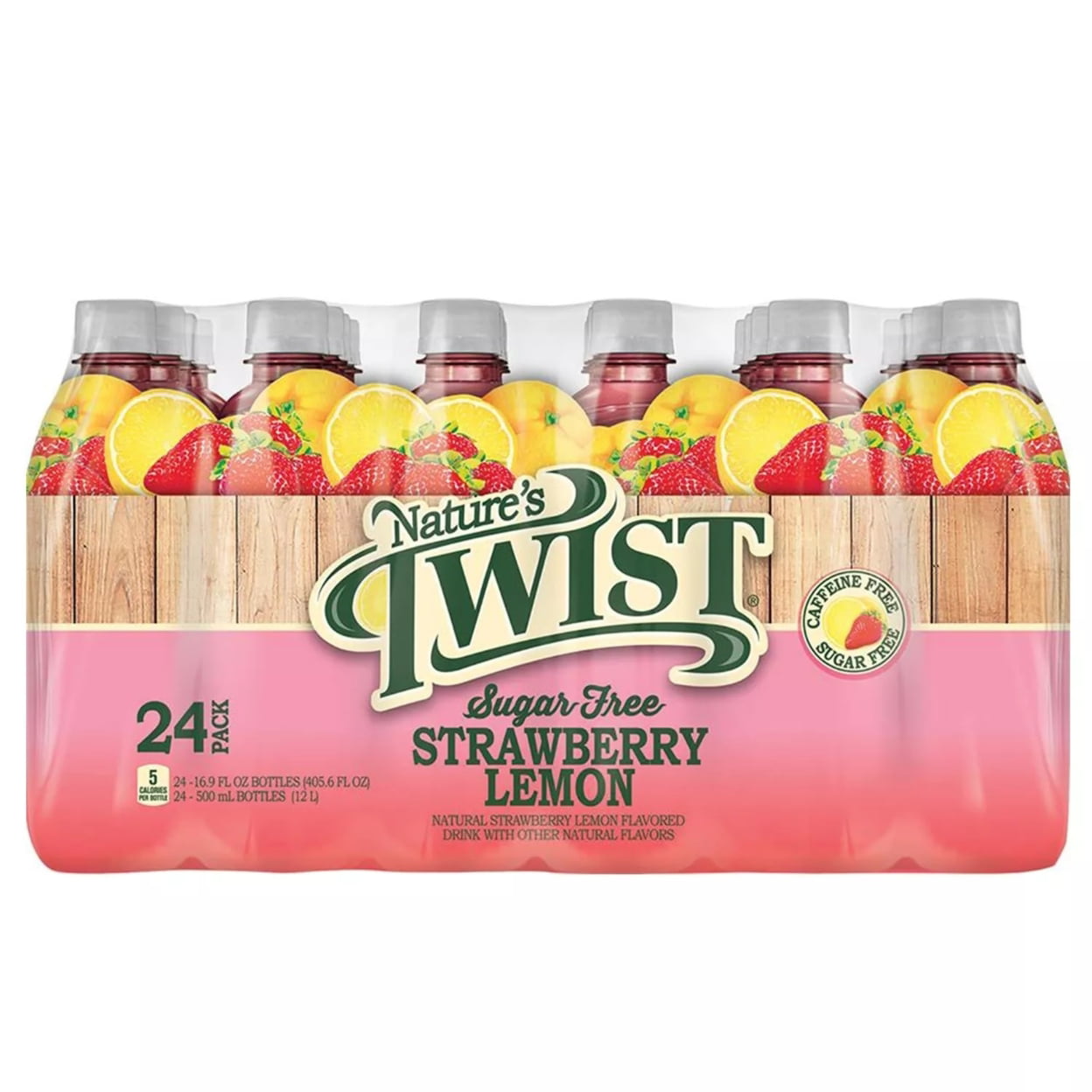Sam's Club Members: 24-Pack 16.9-Oz Nature's Twist Sugar-Free Strawberry Lemon Drink $9 + Free Curbside Pickup for Plus Members