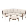6-Piece Hampton Bay Geneva Wicker Outdoor Patio Sectional Sofa Seating Set w/ Ottoman & CushionGuard Cushions (Various Colors) $665 + Free Shipping