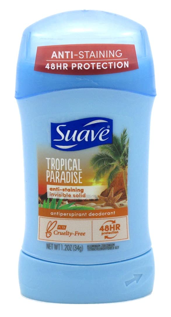 1.2-Oz Suave Deodorant 48 Hour Tropical Paradise Invisible Solid $1.18 + Free Shipping w/ Prime or on $25+