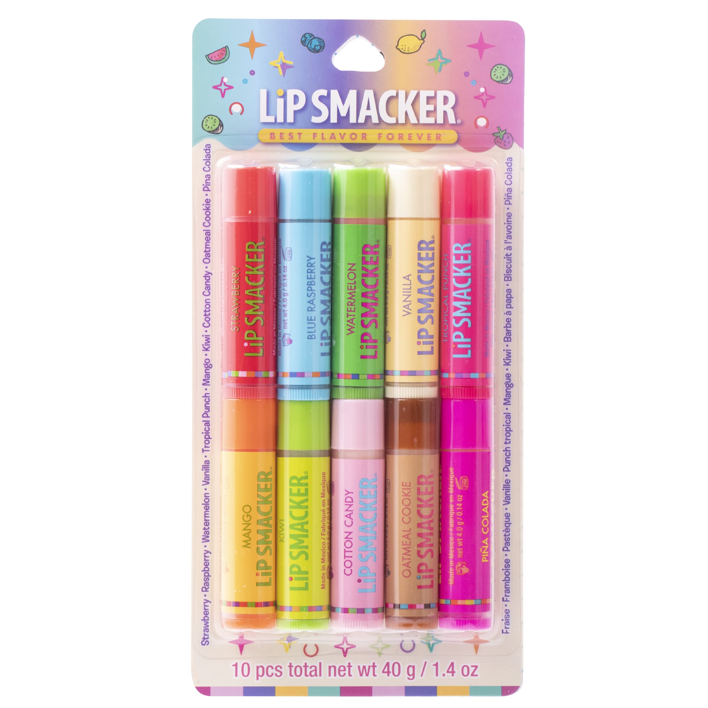 10-Count Lip Smacker Original & Best Lip Balm Party Pack (Oatmeal Cookie, Vanilla, Mango, Watermelon & More) $8.25 w/ S&S + Free Shipping w/ Prime or $25+