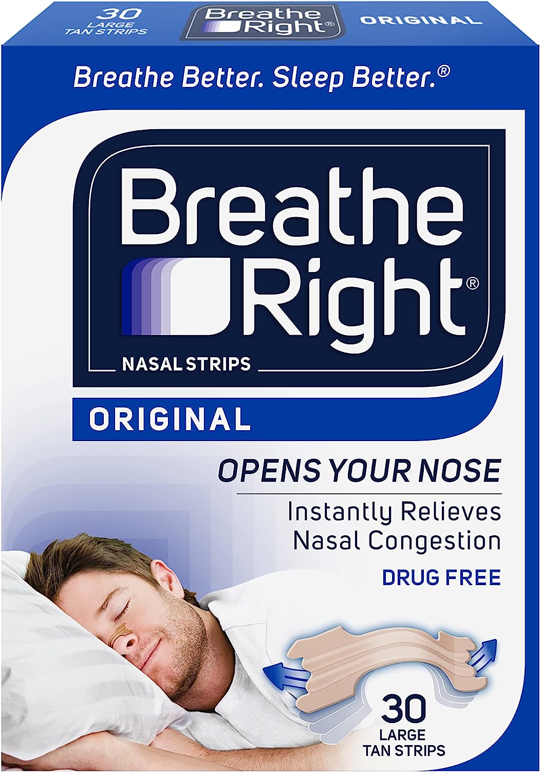 Breathe Right Nasal Strips: 30-Ct Regular Strength x 2 Boxes = $13.35 w/ S&S + Free S&H w/ Prime or $25+