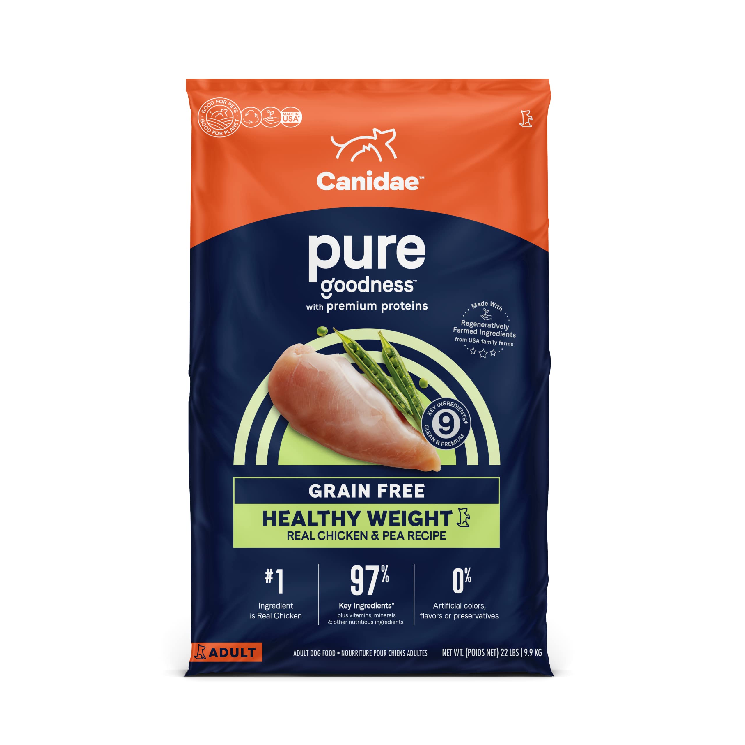 22-Lbs Canidae PURE Healthy Weight Limited Ingredient Premium Adult Dry Dog Food (Grain Free, Chicken & Pea) $32.60 w/ S&S + Free Shipping
