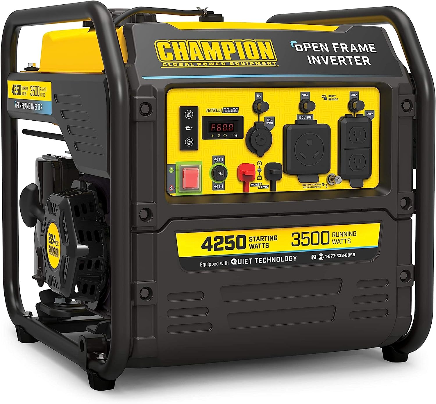 4250-Watt Gas Champion Power Equipment Open Frame Inverter Generator (200954) $424.40 + Free Shipping