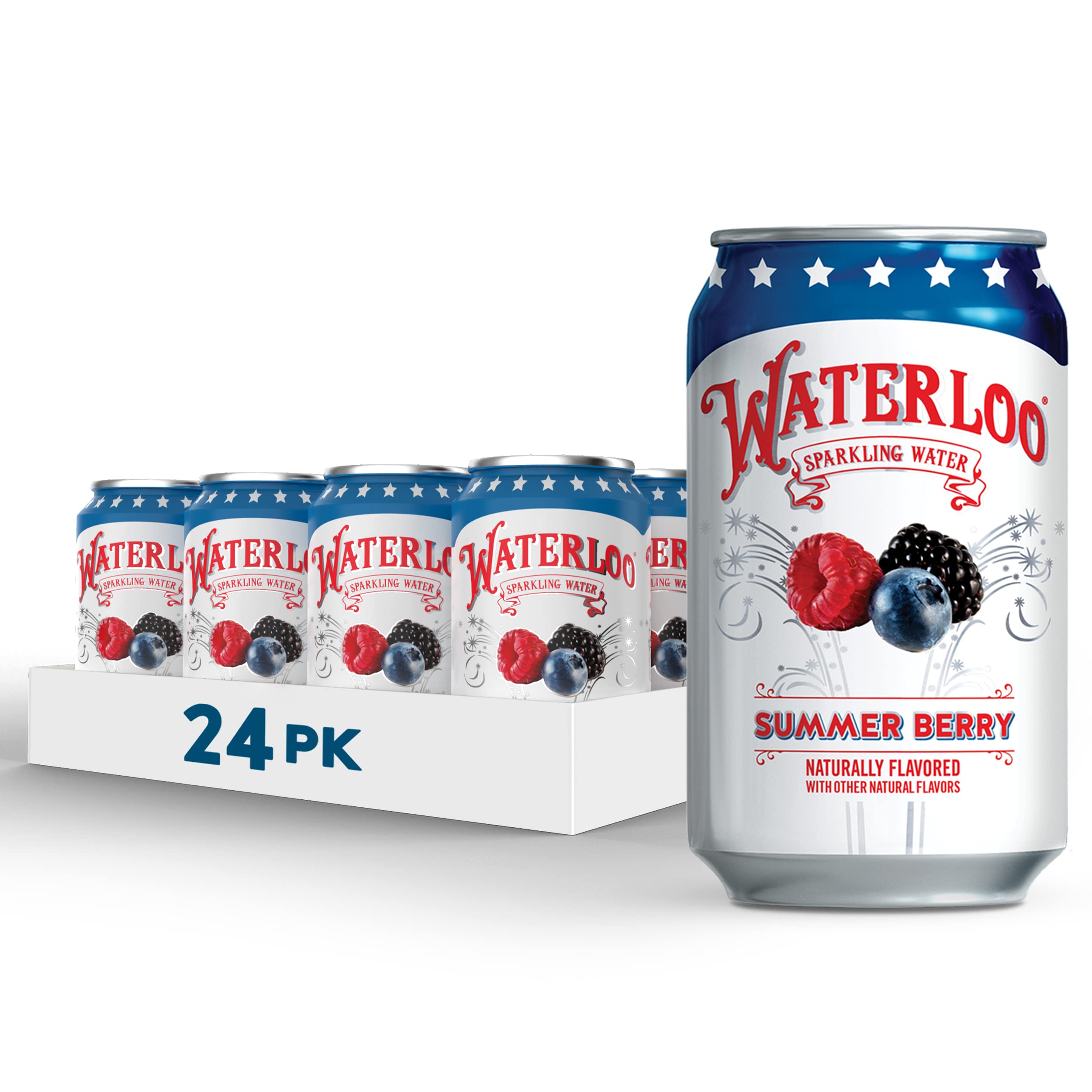 24Pack 12Oz Waterloo Sparkling Water (Various Flavors)