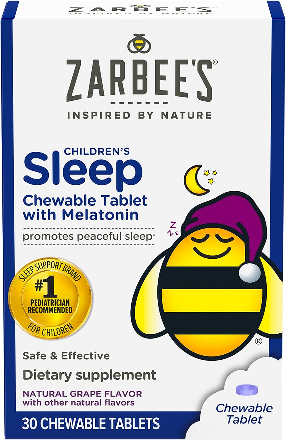30-Count Zarbee's Kids 1mg Melatonin Chewable Tablets $4.20 w/ S&S & More + Free Shipping w/ Prime or on $35+