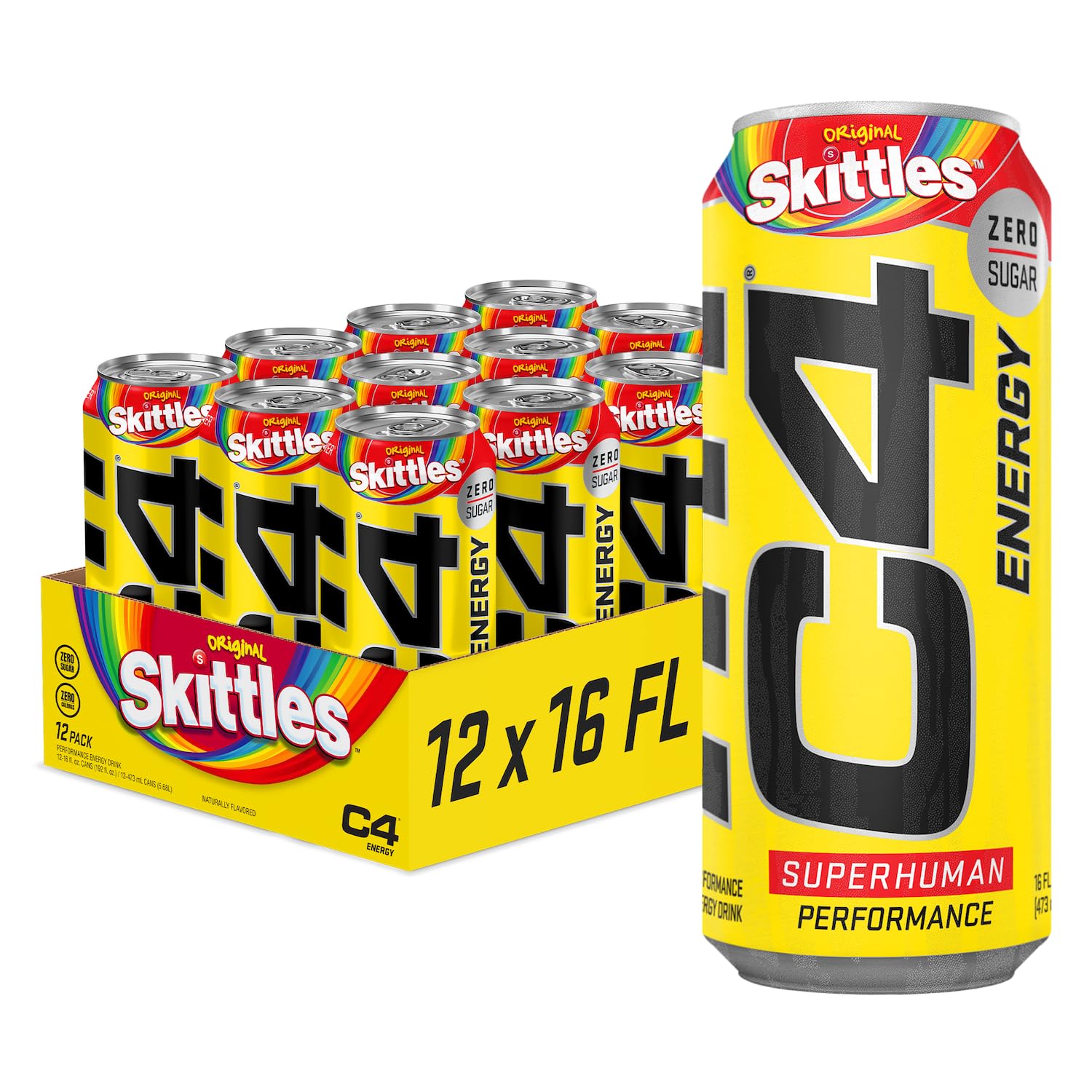 12-Pack 16-Oz Cellucor C4 Sugar Free Energy Drink (Skittles) $16.45 w/ S&S + Free S&H w/ Prime or $35+