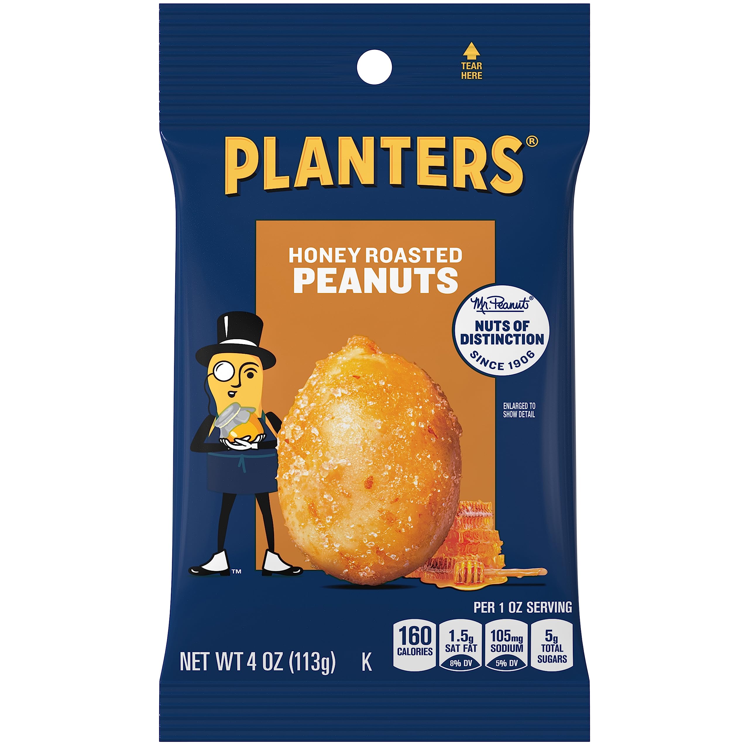 12-Pack 4-Ounce PLANTERS Honey Roasted Peanuts $9.15 w/ S&S + Free Shipping w/ Prime or on orders $35+