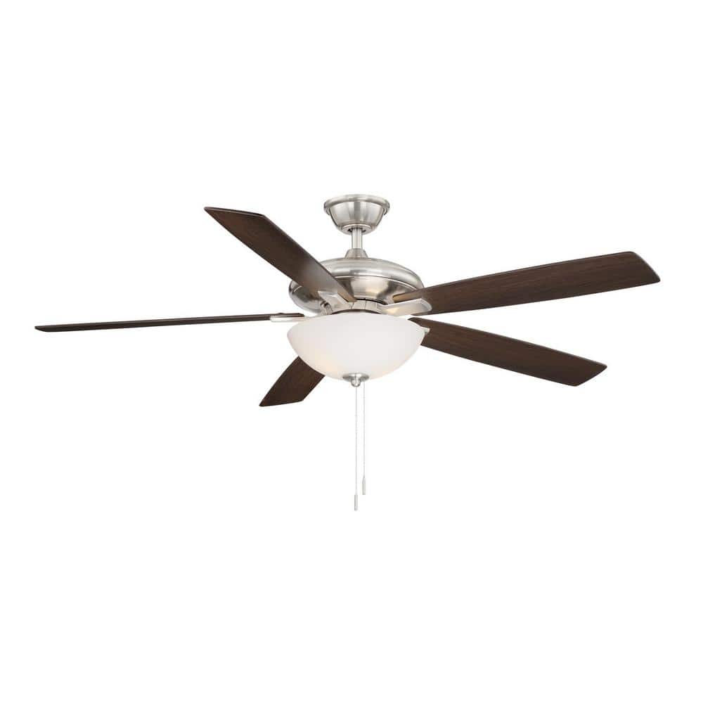 60" Hampton Bay Abbeywood LED Brushed Nickel Ceiling Fan With Light Kit $80.30 & More + Free Shipping