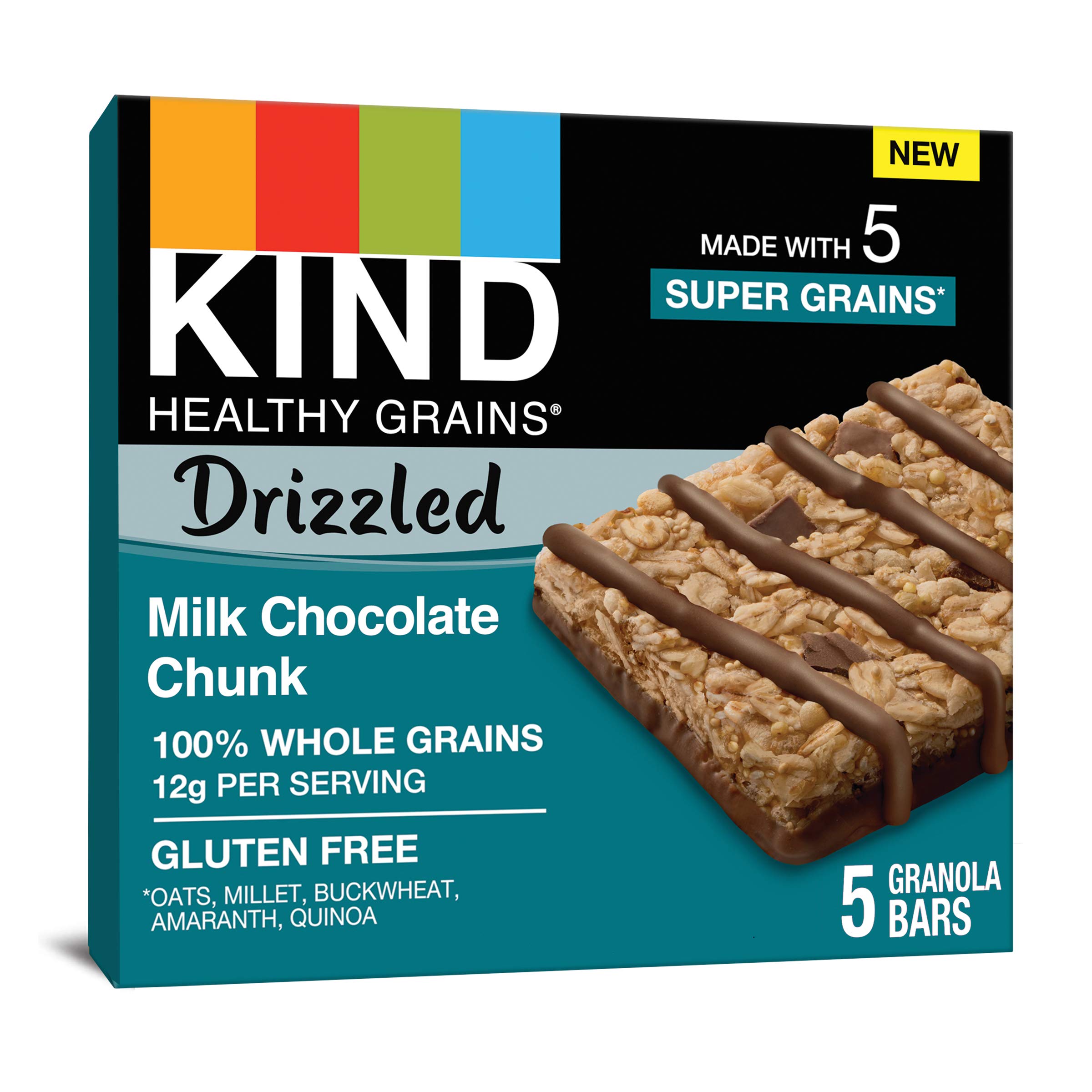 40-Count 1.2-Oz KIND Healthy Grains Bars Drizzled (Milk Chocolate Chunk, Gluten Free) $16.20 w/ S&S + Free Shipping w/ Prime or on $35+