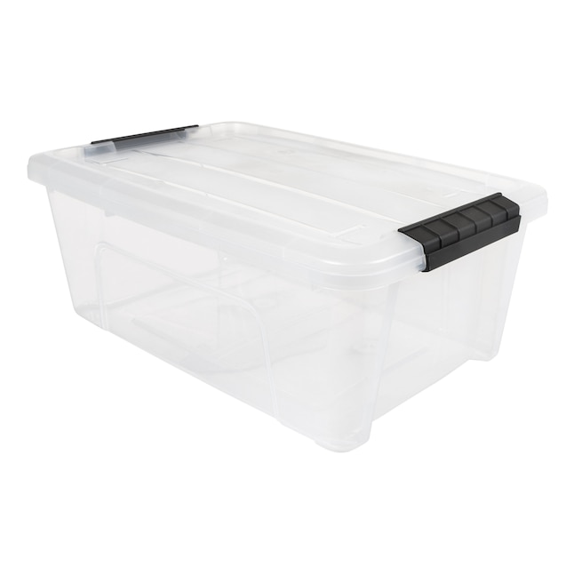 IRIS Clear Plastic Stackable Storage Bins (Various Sizes) from $2.68 at Lowe's w/ Free Store Pickup