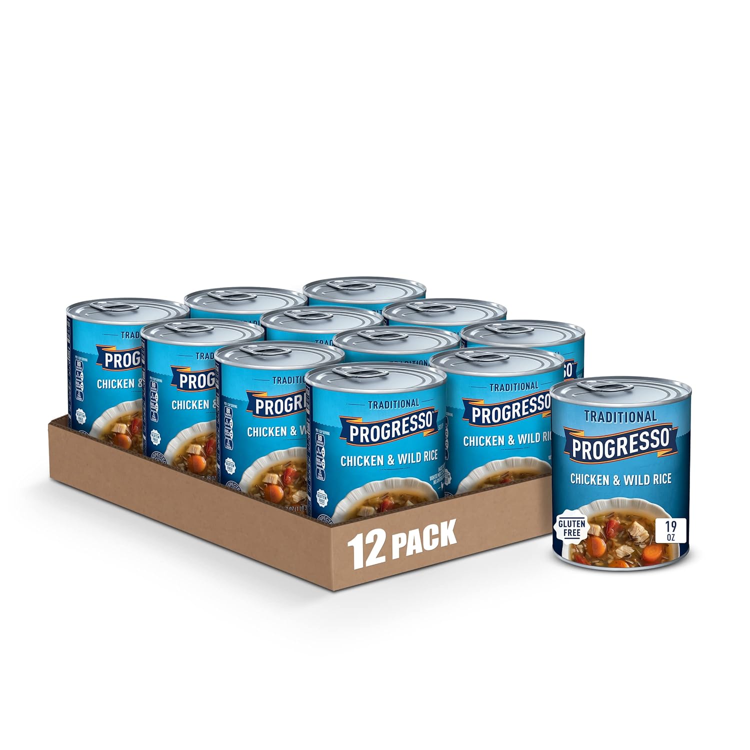 12-Pack 19-Oz Progresso Traditional Chicken and Wild Rice Soup (Gluten Free) $14.25 w/ S&S + Free S&H w/ Prime or $35+
