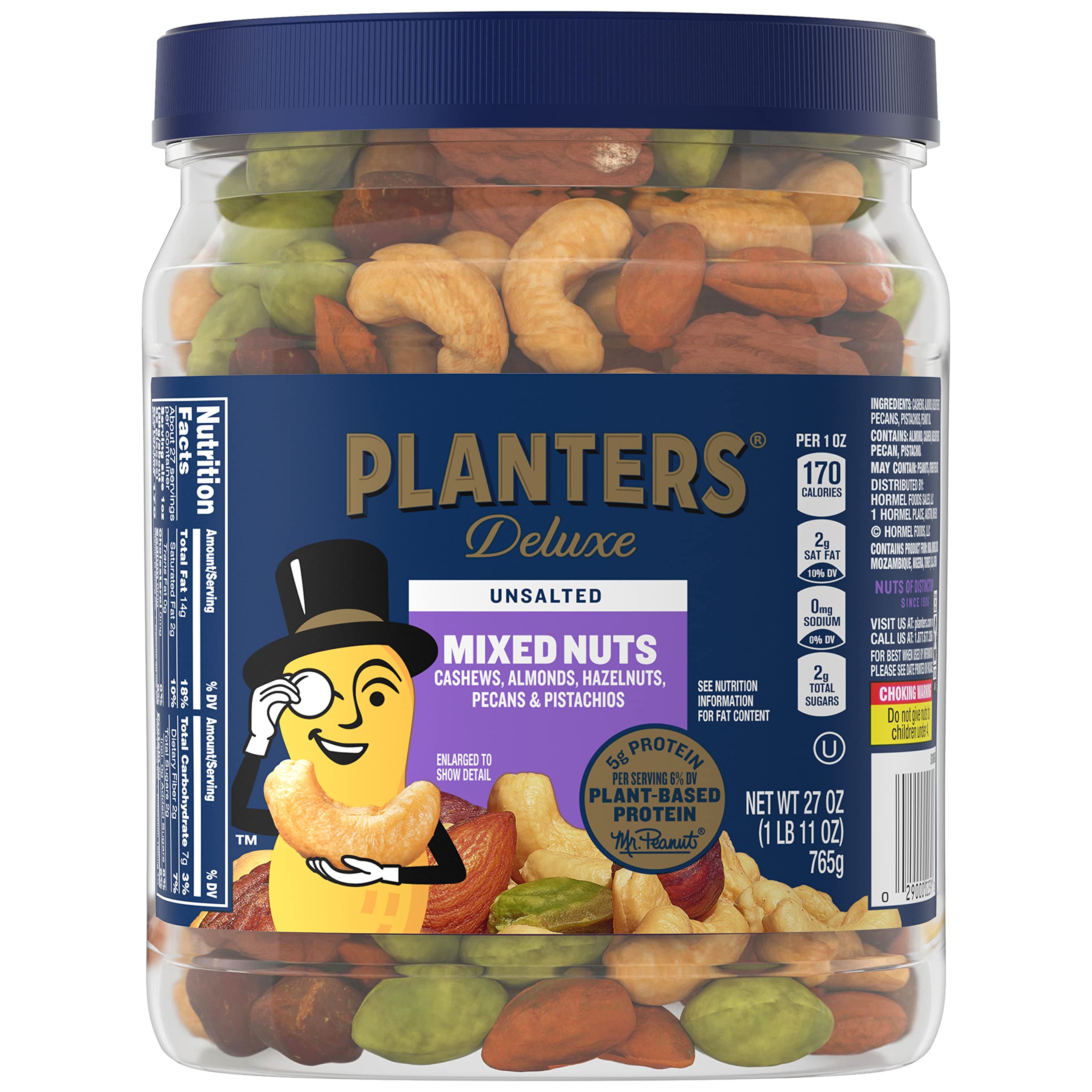 27-Oz Planters Unsalted Premium Blend Mixed Nuts $10.65 w/ S&S + Free Shipping w/ Prime or on $35+