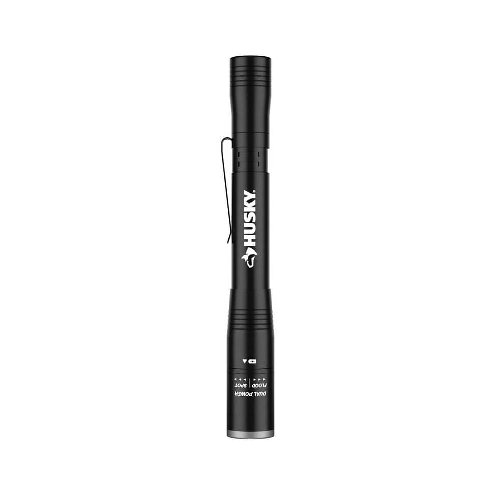Husky 350 Lumens Dual Power LED Focusing Penlight with UV, Rechargeable Battery and USB Charging Cord, Black $10 + Free Shipping
