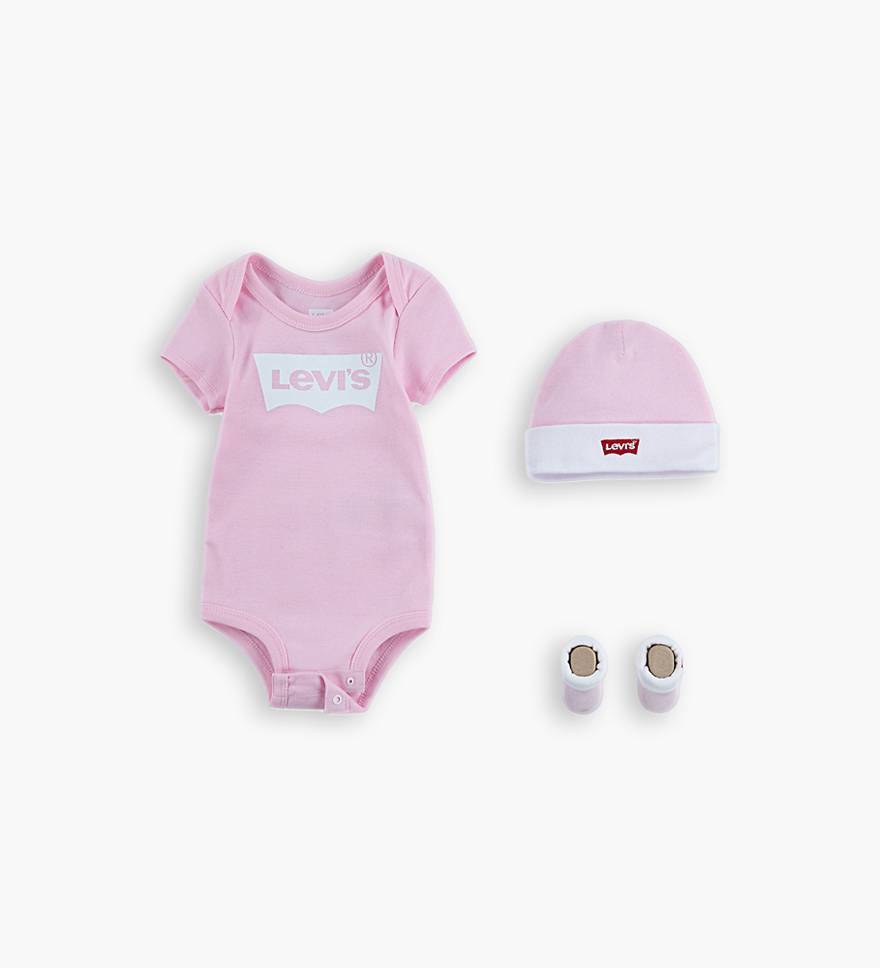 Levi's Classic Logo Onesie Baby Gift Set (Pink, 0-6 Months) $5.50 + Free Shipping
