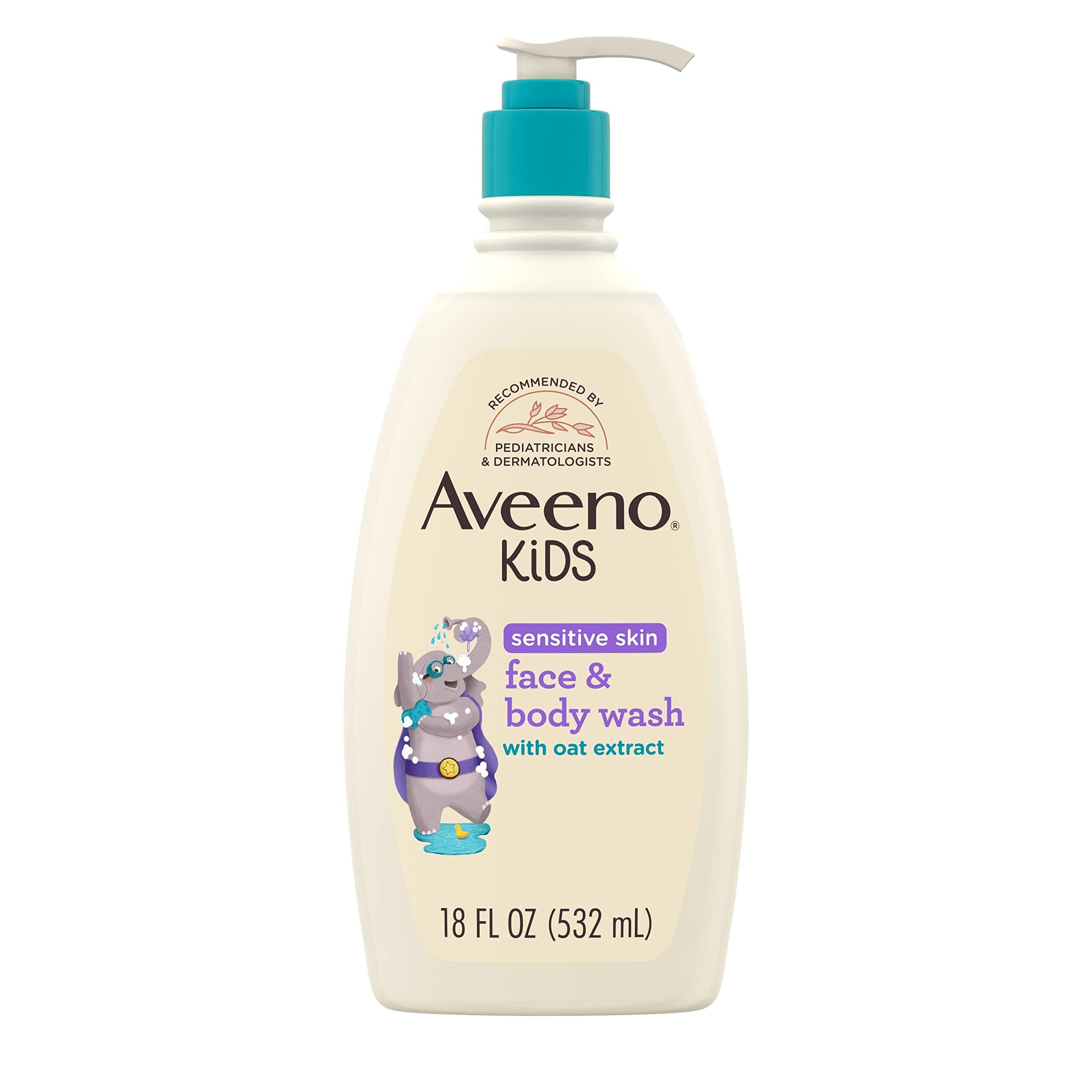 18-Oz Aveeno Kids Sensitive Skin Face & Body Wash w/ Oat Extract (Tear-Free & Hypoallergenic) $6.25 + Free Shipping w/ Prime or on $35+