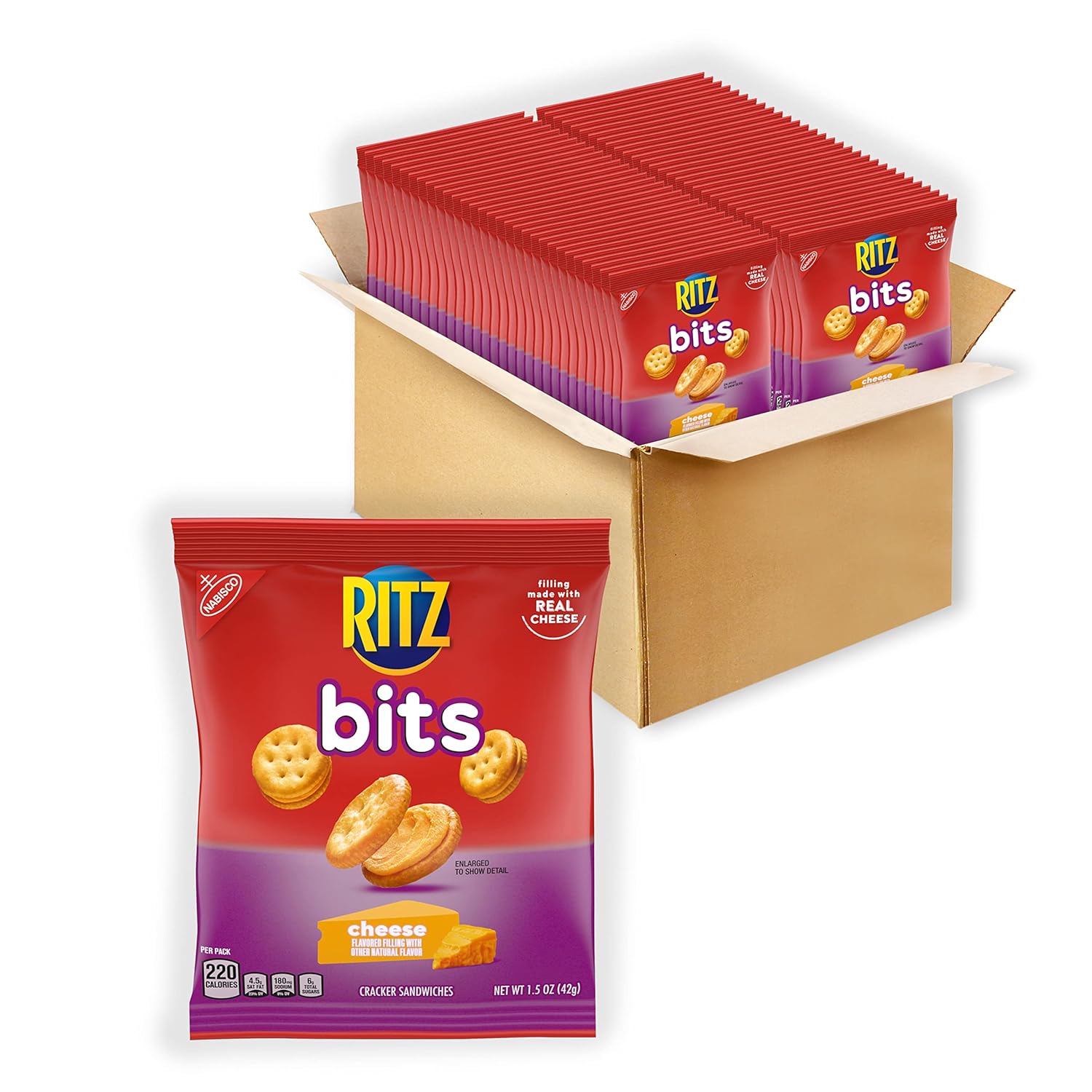 60-Count 1.5-Oz RITZ Bits Cheese Sandwich Crackers $26 + Free S&H w/ Prime or $35+