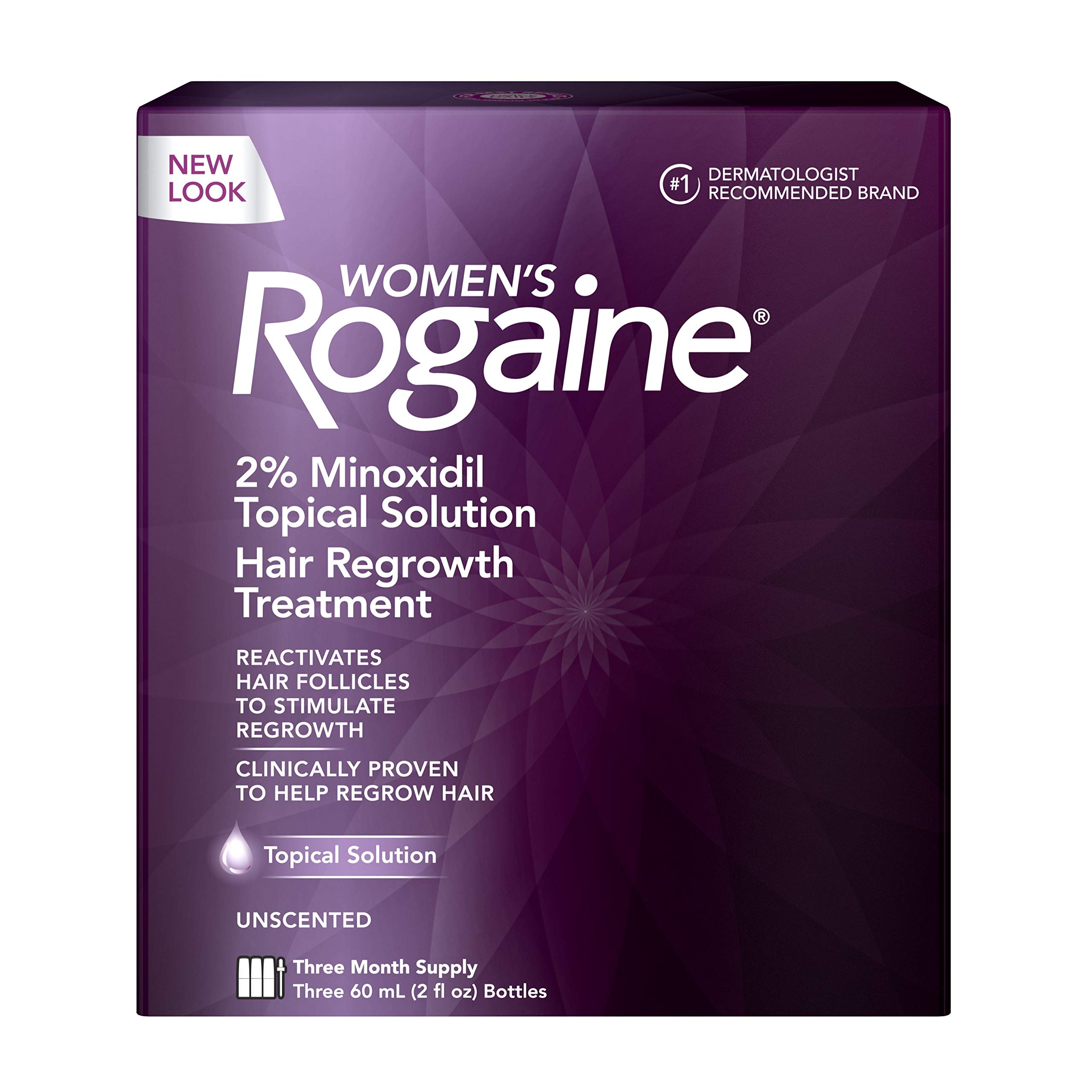 3-Pack 2-Oz Rogaine Women's 2% Minoxidil Topical Solution for Hair Thinning and Loss (3-Month Supply) $35.10 w/ S&S + Free Shipping