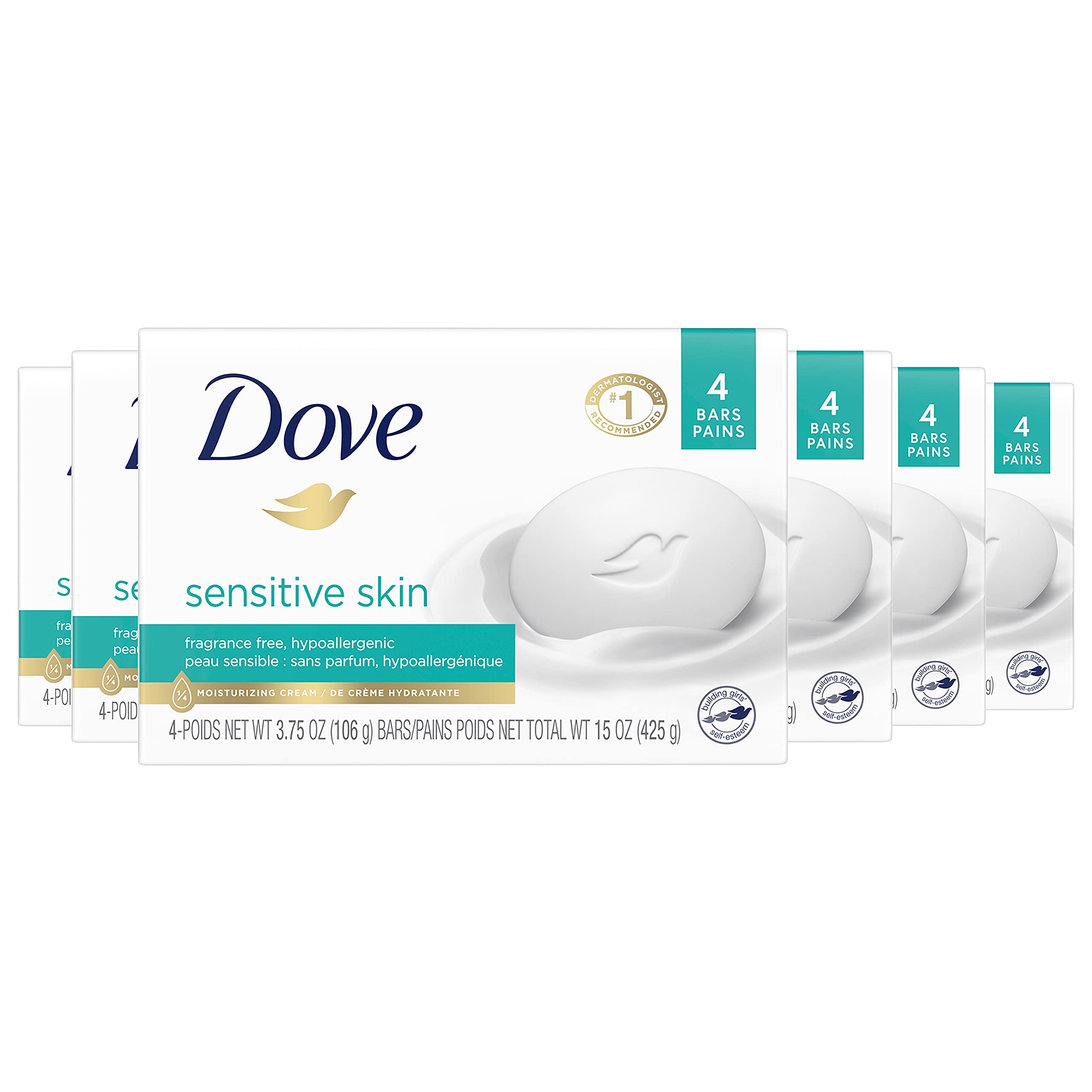 24-Pack 3.75-Oz Dove Beauty Bar (Sensitive Skin With Gentle Cleanser) $20.70 w/ S&S + Free Shipping w/ Prime or on $35+