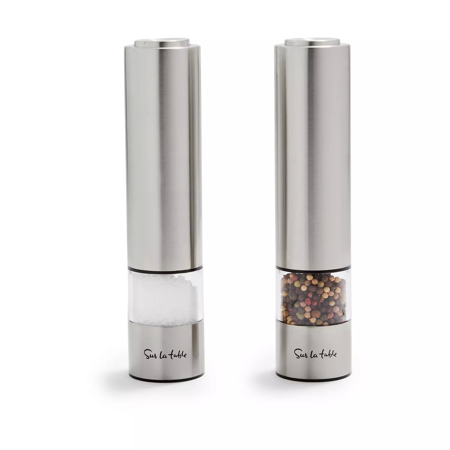 Sur La Table Electric Salt & Pepper Mill Set (Stainless Steel) 20