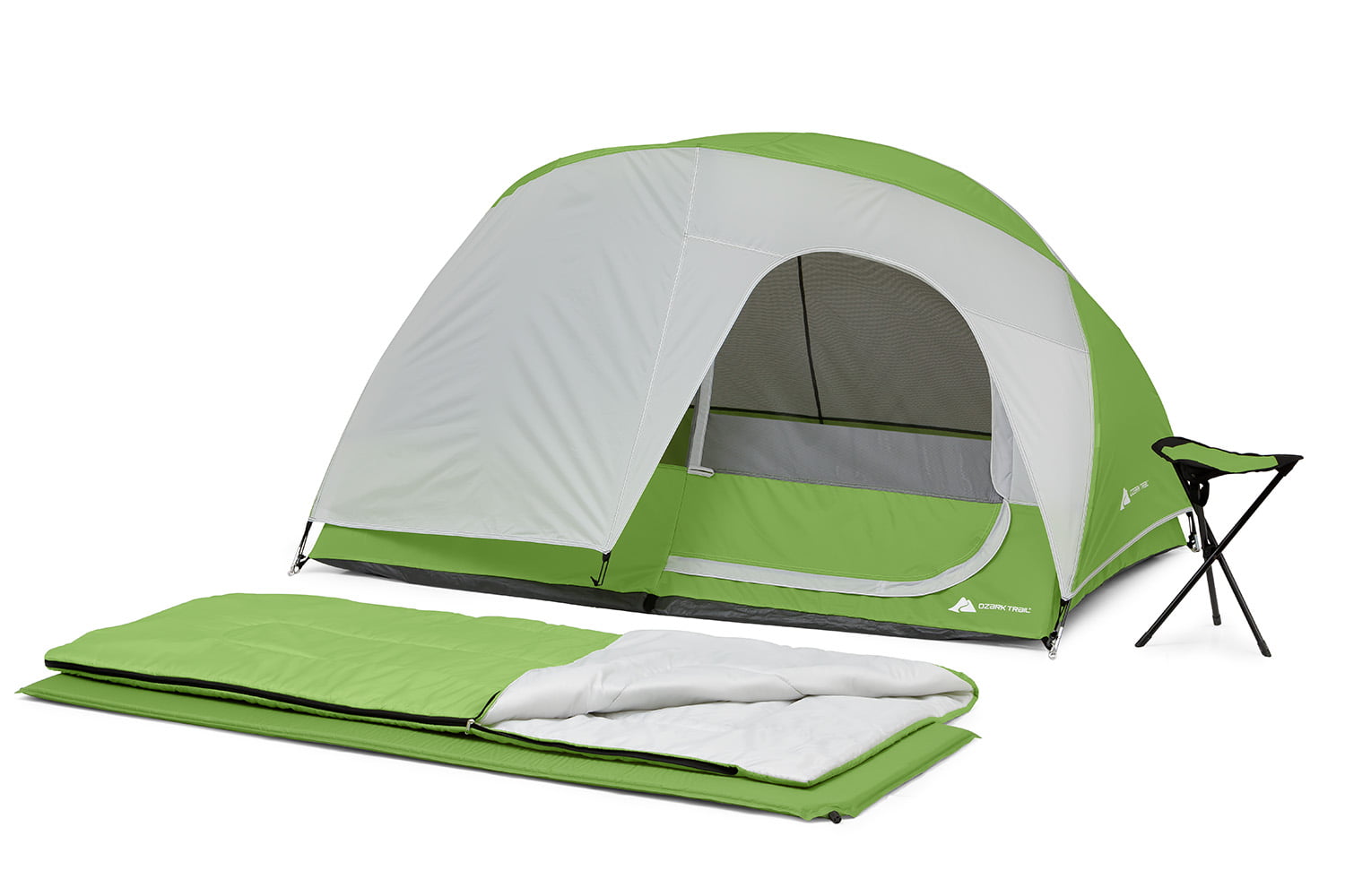 4Piece Ozark Trail Weekender Backpacking Camp Combo (Tent, Sleeping