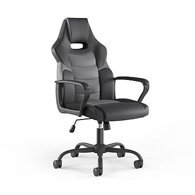 Staples Emerge Vector Luxura Faux Leather Reclining Gaming Chair (Black/Gray) $70 w/ Free Store Pickup