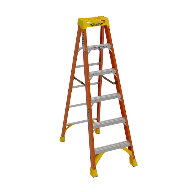 6' Werner Fiberglass Type 1A- 300-lb Load Capacity Step Ladder (Orange) $59.90 at Lowe's w/ Free Store Pickup