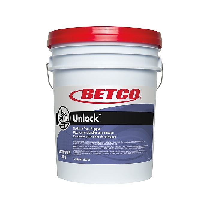 5-Gallons Betco Unlock No-Rinse Floor Stripper (2,000 sq. ft coverage) $32.20 + Free Shipping