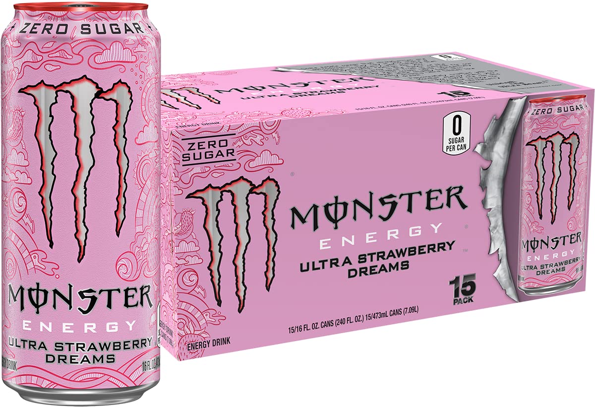 15-Pack 16-Oz Monster Energy Ultra Sugar Free Energy Drink (Strawberry Dreams) $16.85 w/ Subscribe & Save