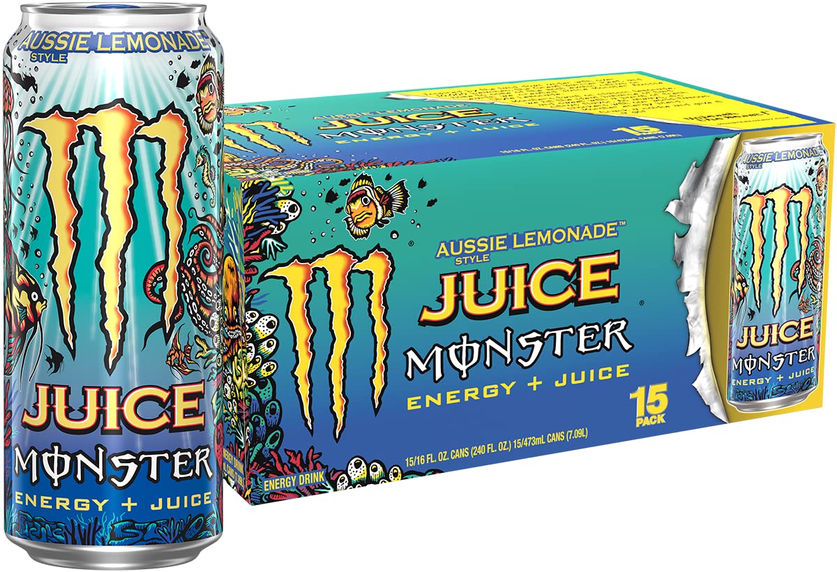 15-Pack 16-Oz Monster Energy + Juice (Aussie Style Lemonade) $17.05 w/ S&S + Free Shipping w/ Prime or on $35+