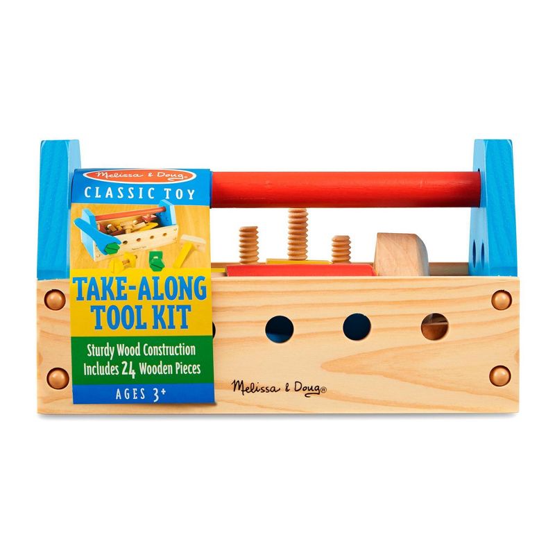 24-Piece Melissa & Doug Take-Along Wooden Construction Tool Kit Toy: 2 for $14.95 + Free Shipping w/ Prime or on $35+