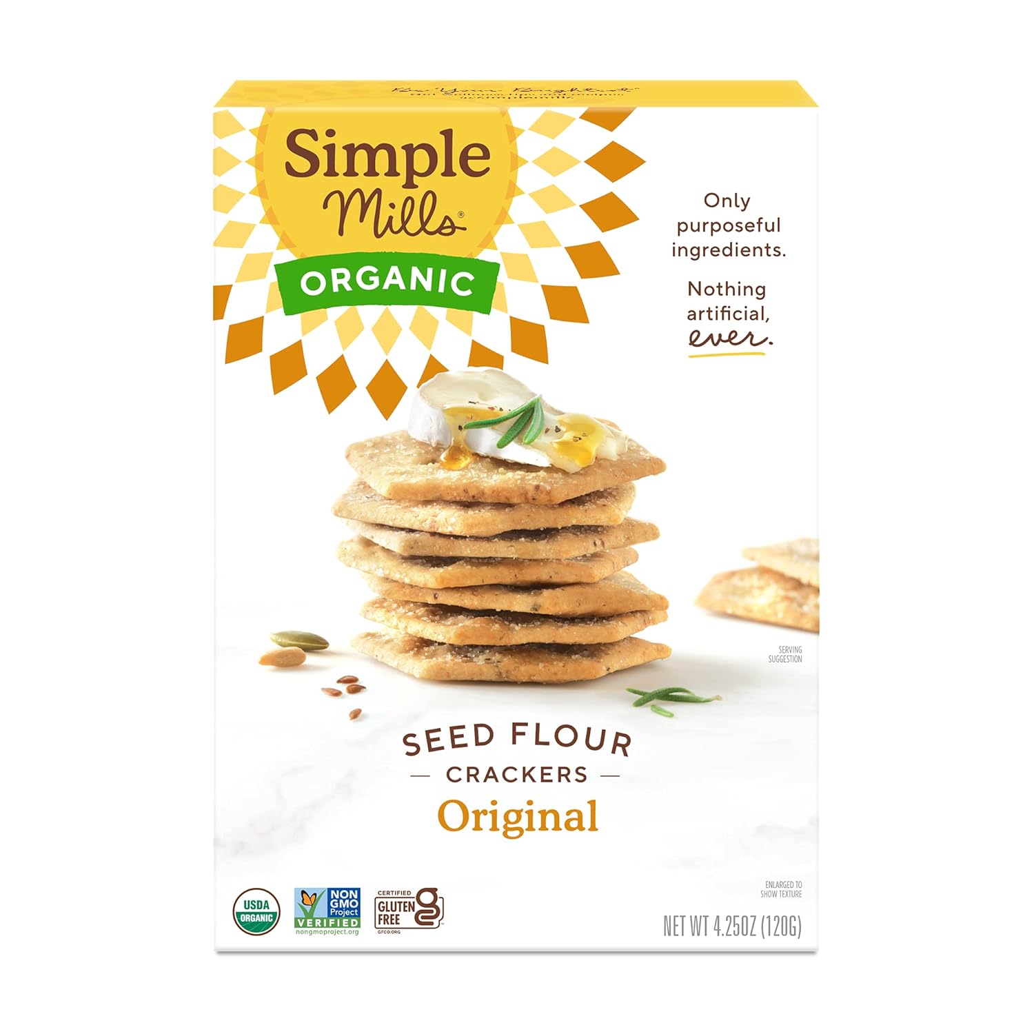 4.25-Oz Simple Mills Organic Gluten-Free Seed Crackers (Original) $1.79 w/ S&S + Free Shipping w/ Prime or on orders over $35