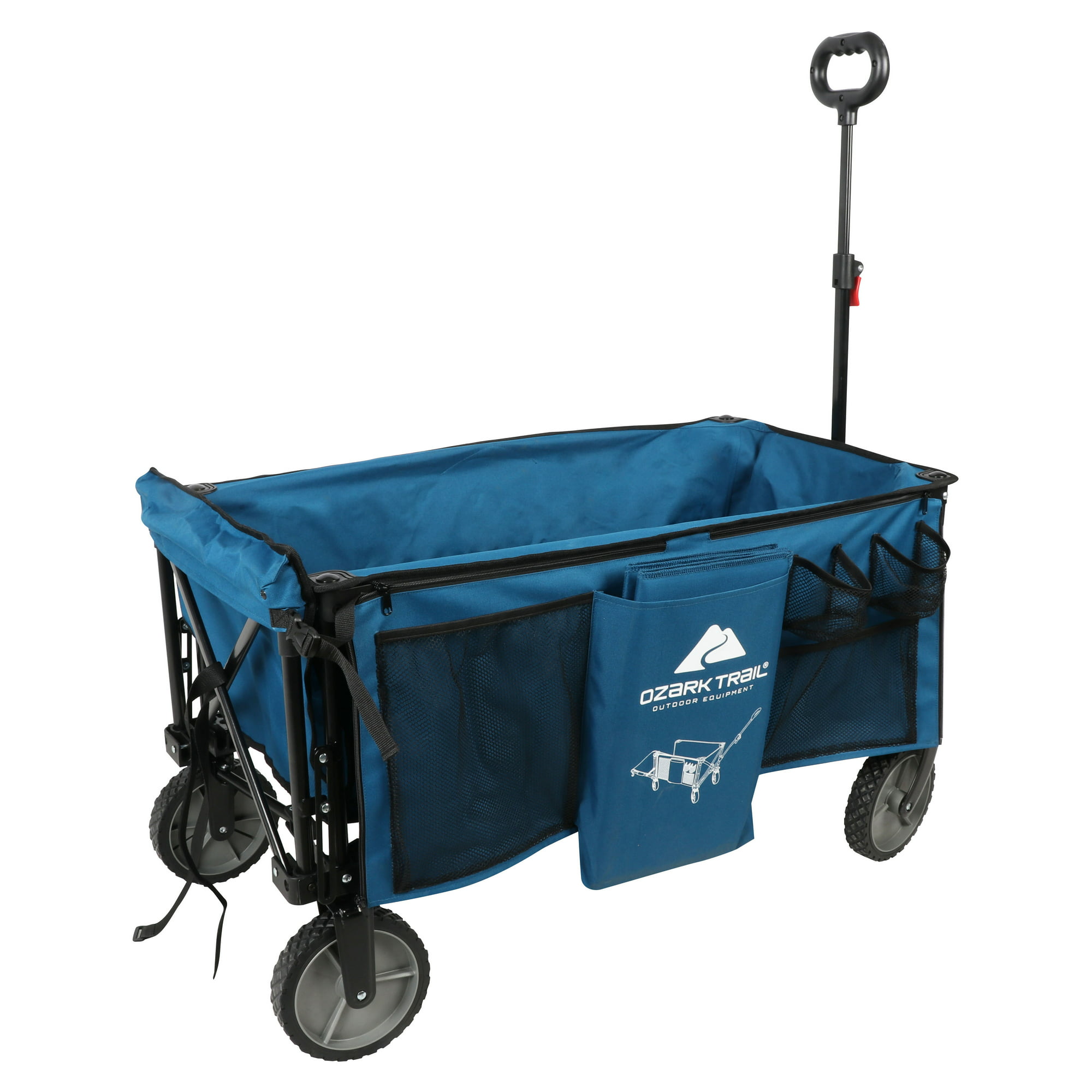 Ozark Trail Quad Folding Camp Wagon w/ Tailgate & Side Storage (Blue) $45 + Free Shipping