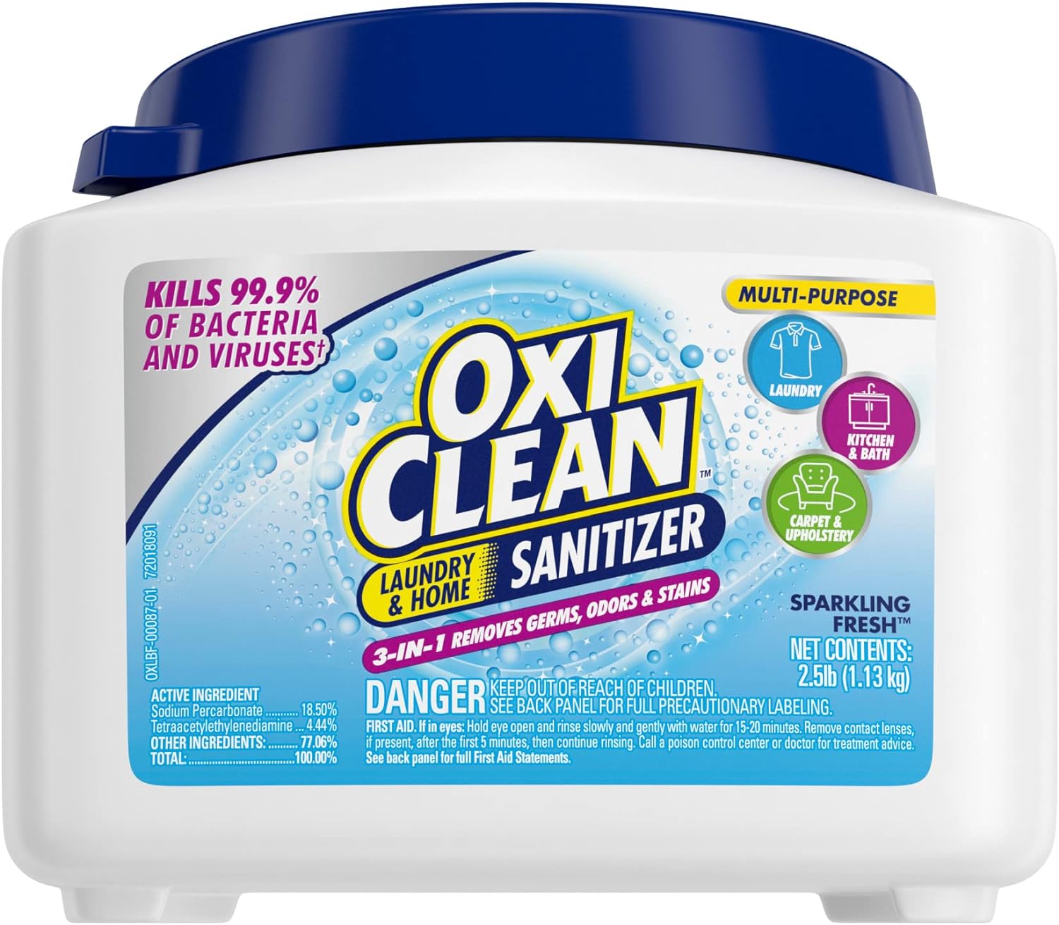 2.5-Lb OxiClean Powder Sanitizer $5.50 w/ S&S + Free Shipping w/ Prime or on $35+
