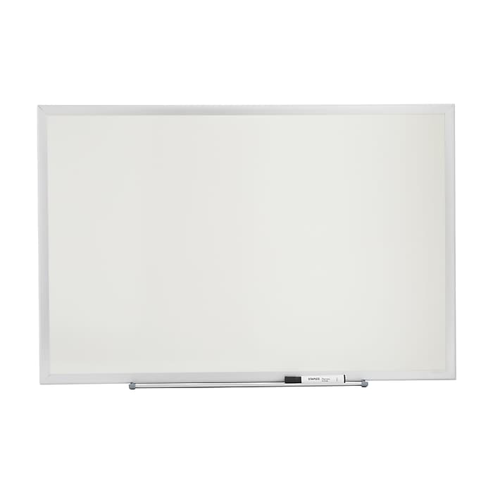 3' x 2' Staples Standard Durable Melamine DryErase Whiteboard w